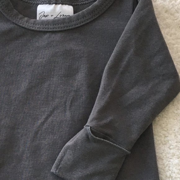 Jax & Lennon slate gray long sleeve body suit - Picture 2 of 2